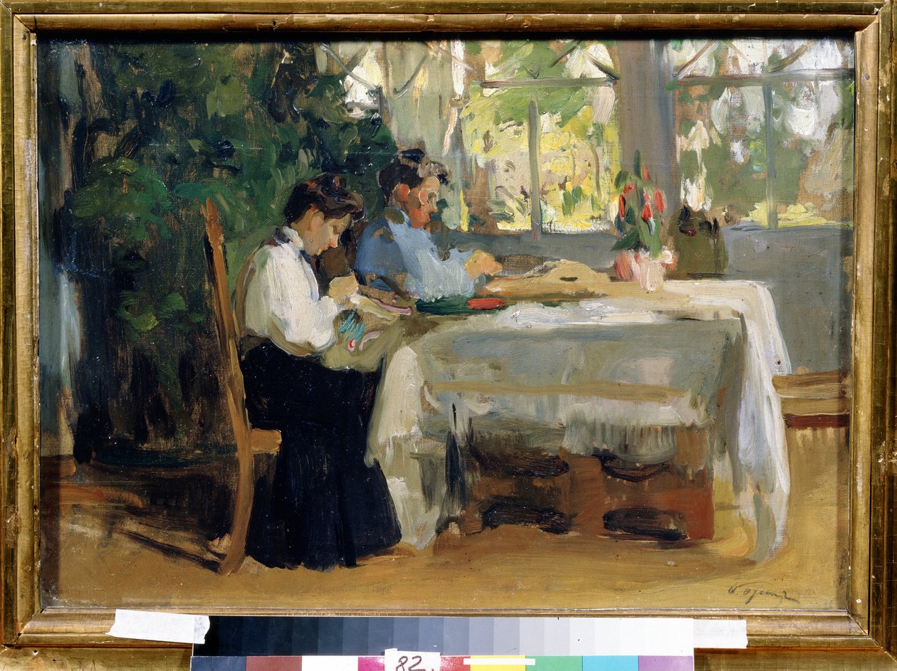 「ダンス ラ ベランダ」Peinture de Osip Emanuilovich Braz (1872-1936) State A. Radishchev Art Museum, Saratov 作： Osip Emmanuilovich Braz