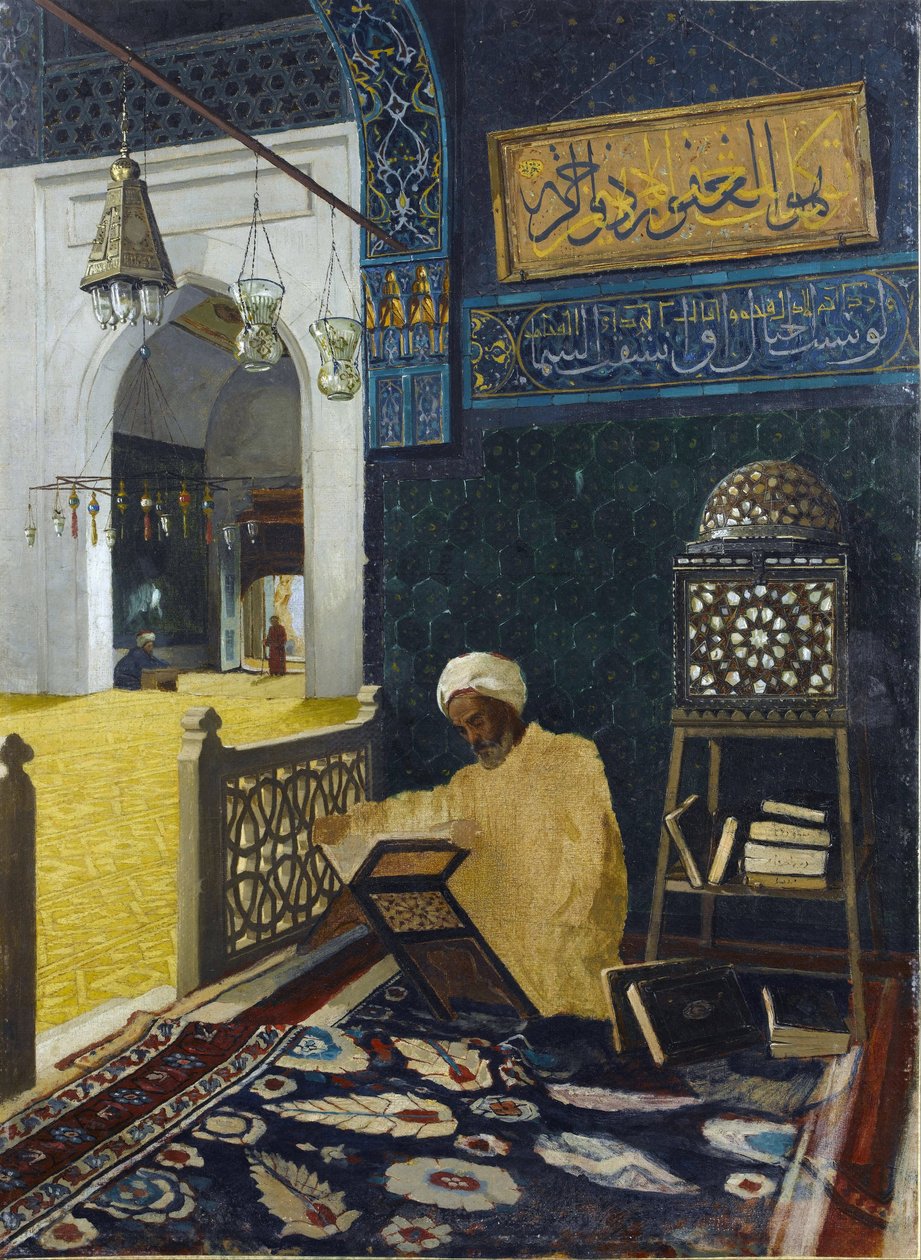コーランの朗読-Peinturede Osman Hamdi Bey 作： オスマンハムディベイ