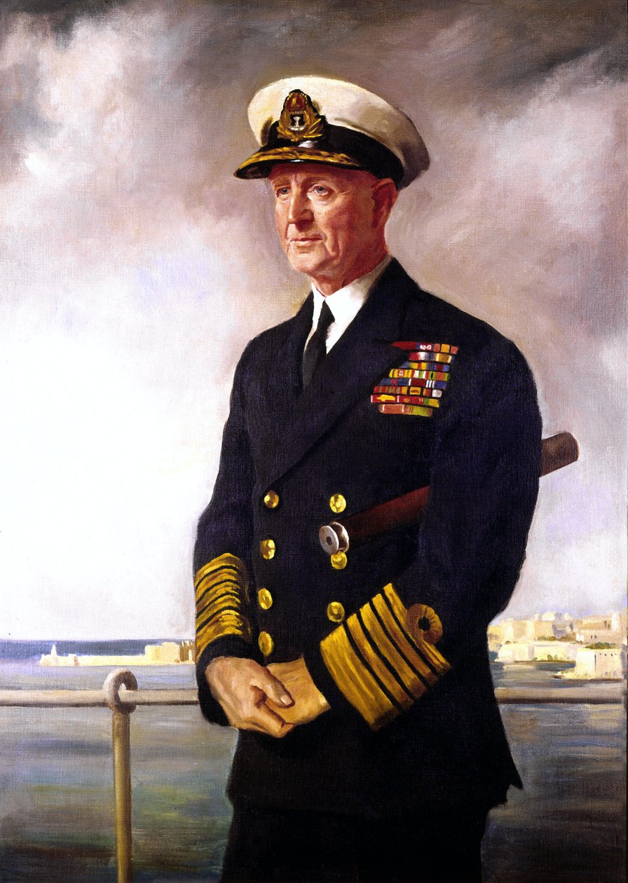 Almirante Cunningham, cópia do retrato de O