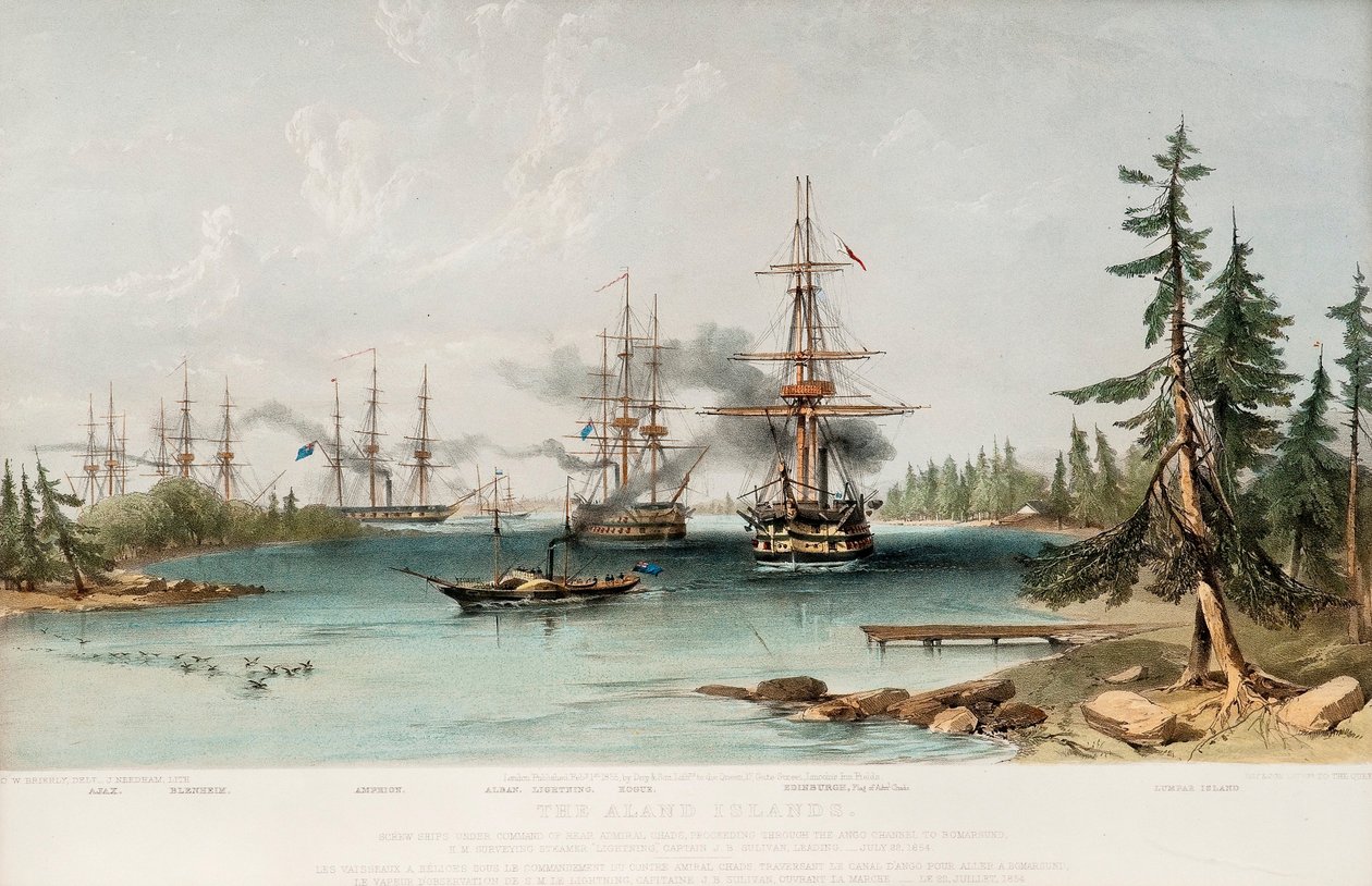 1854年、1855年7月22日のオーランド諸島 作： オズワルドウォルターズブライアリー