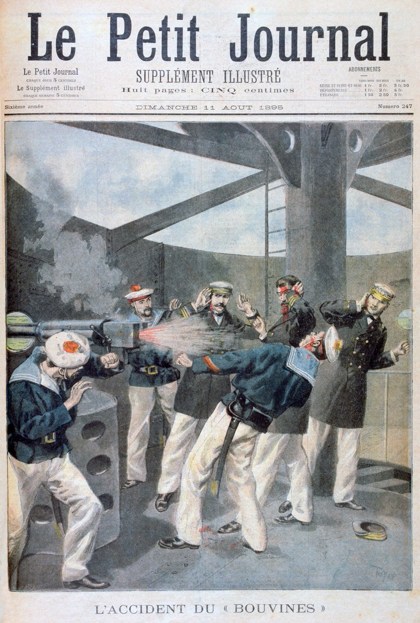 1895年のフランス軍艦Bouvinesでの事故 作： オズワルド・トファニ