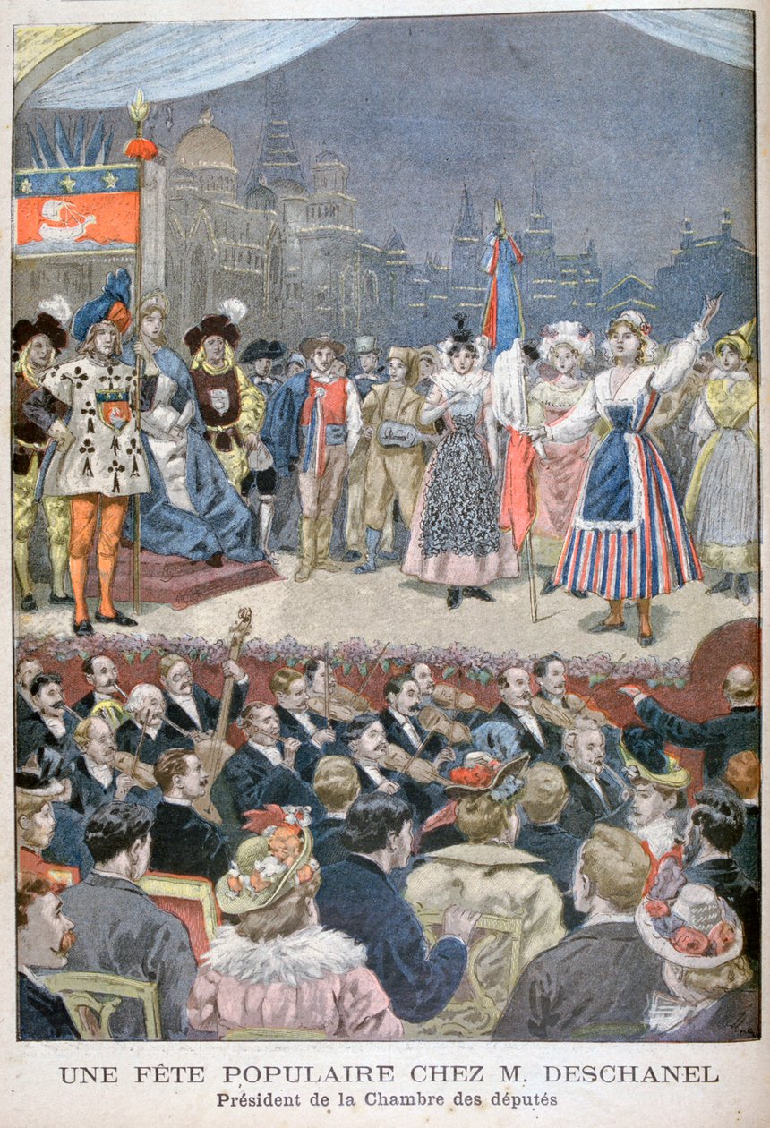 フランス大統領、ポールデシャネルに人気の祭典。1900年。 作： オズワルド・トファニ