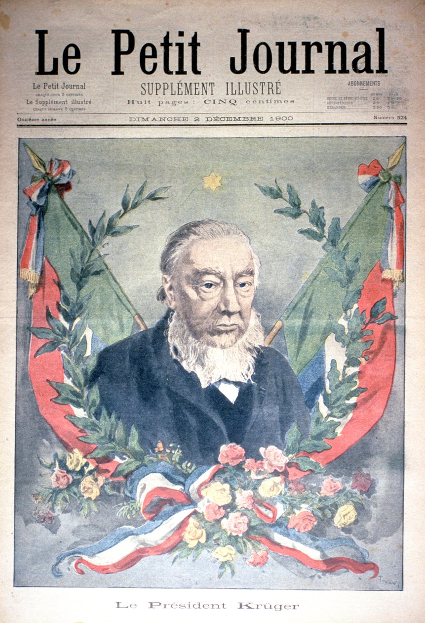 クルーガー大統領、「ルプチジャーナル」の表紙、1900年12月2日（カラー彫刻） 作： オズワルド・トファニ