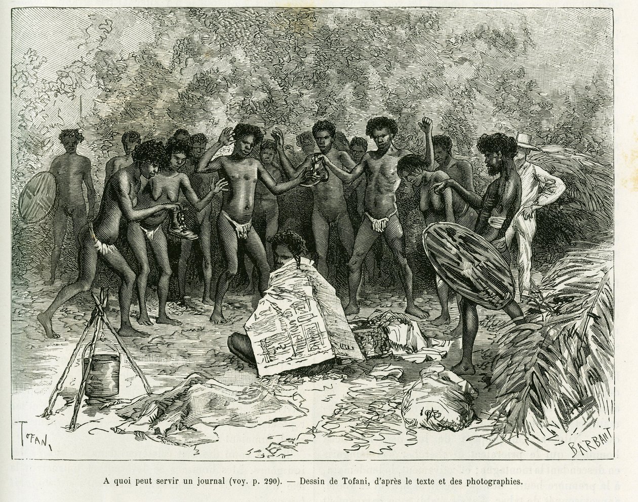 新聞って何に使うの？トファーニが描いた「Chez les cannibales, Voyage dans le nord-est de l