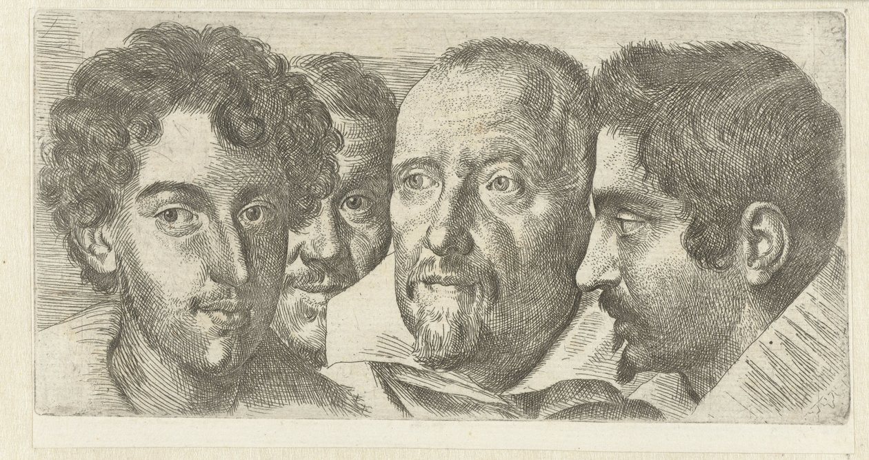 Cosimo Orsino、Cesare Bartolotti、Sigmund LaireのPortret、Ottavio Leoniのzelfportret 作： オッタヴィオ・マリオ・レオニ