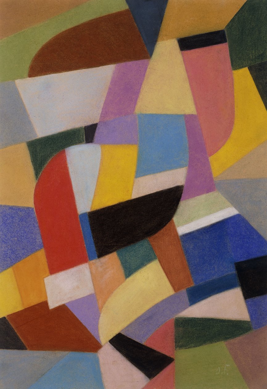 組成; Komposition、c.1935-1937（紙にパステル） 作： オットー・フロイントリヒ