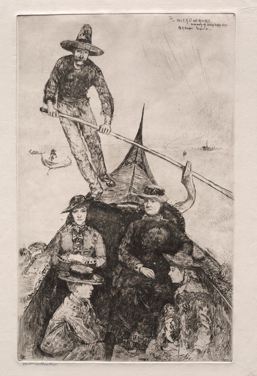 ベニスのエッチング、1881年。 作： Otto H. Bacher
