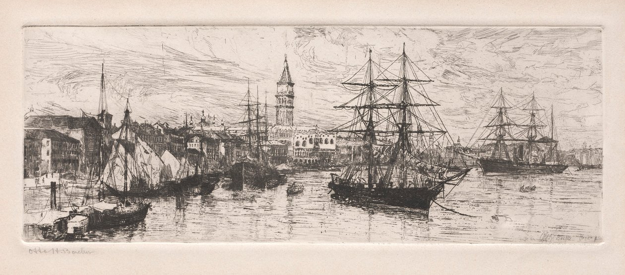 船積みと公爵宮殿、1888年。 作： Otto H. Bacher