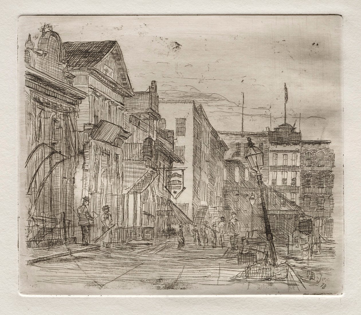 サウスウェストコーナー、パブリックスクエア、クリーブランド、1878年。 作： Otto H. Bacher