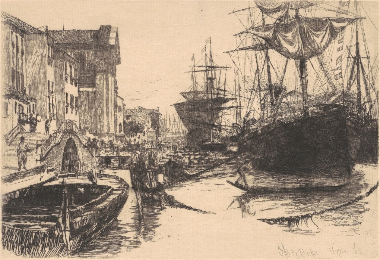 ベネチア、1880年。 作： オットー・ヘンリー・バッハー