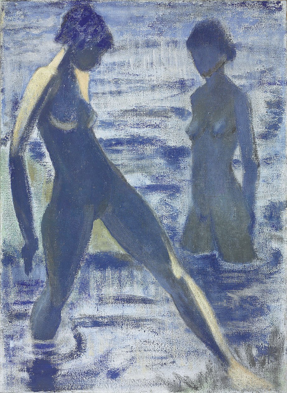 1927年頃の入浴者 作： オットー・ミュラー