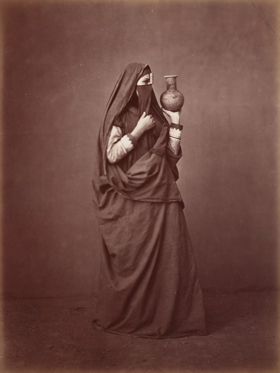エジプト女性の肖像,c.1870年（写真） 作： オットー・シェフト