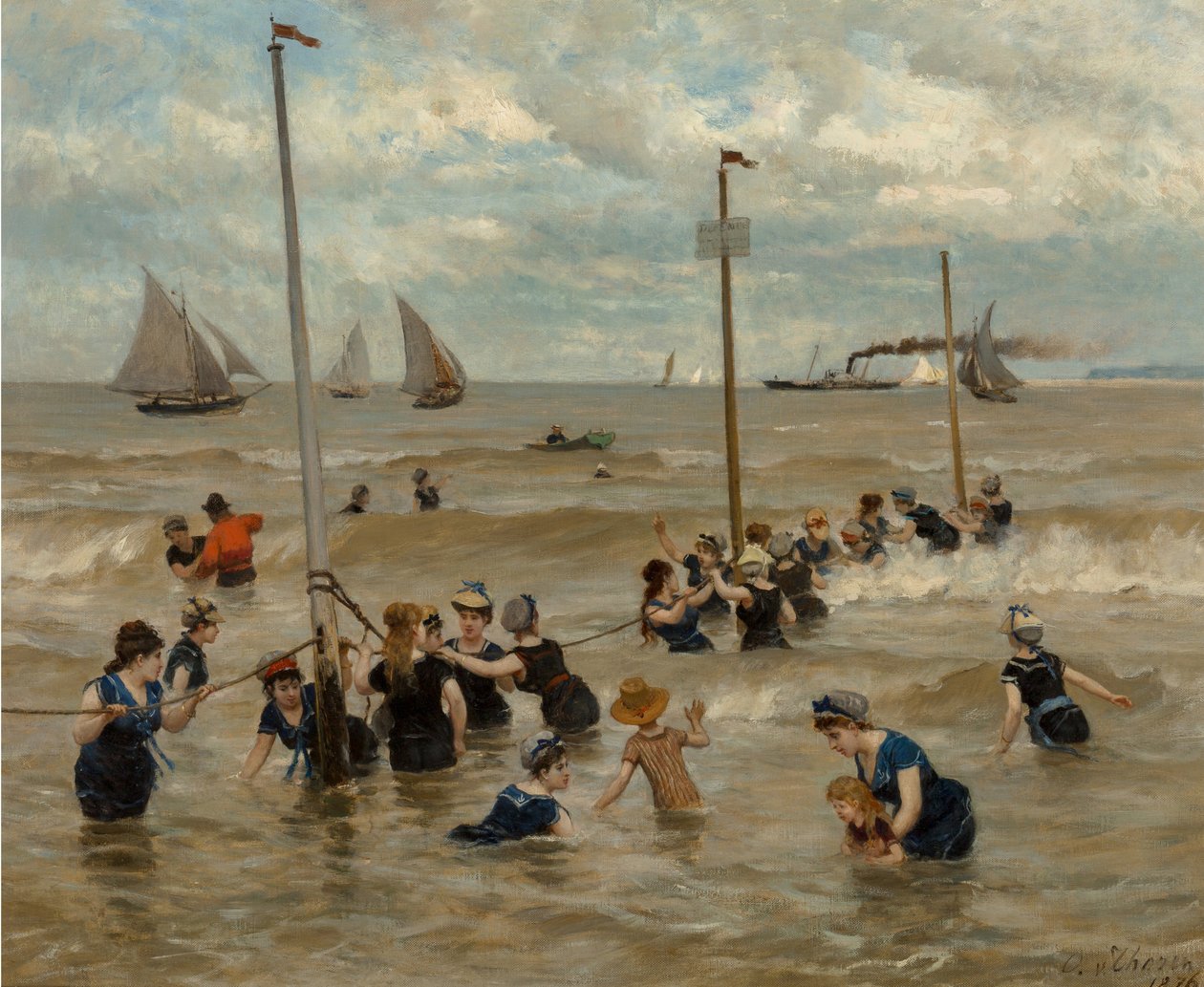 海水浴、1876。 作： オットーフォントーレン