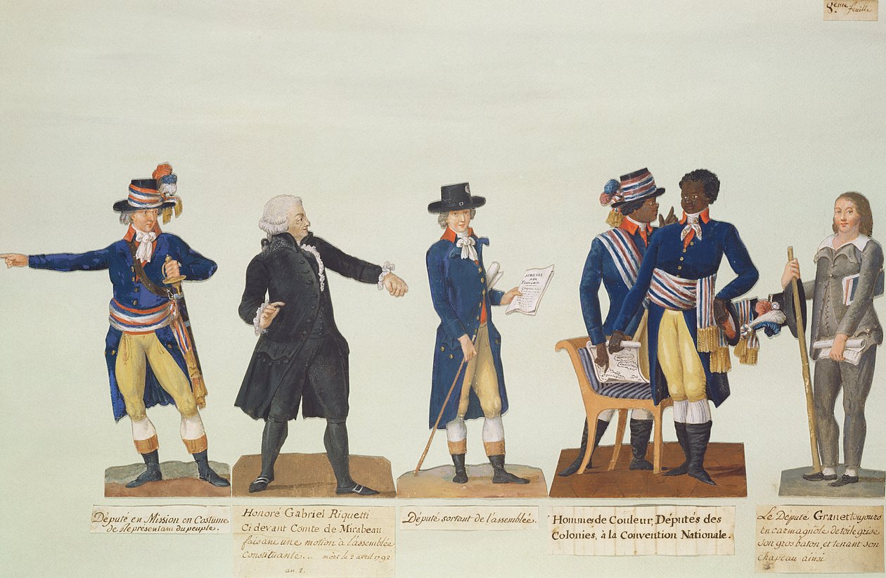 全国大会の代理、ミラボーと副グラネット。 c.1794-5（ガッシュ） 作： PAおよびJBリーダー