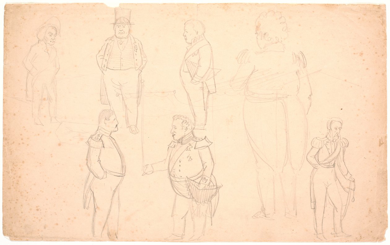 i.a.の似顔絵 なので。 Ørsted、Frederik VII、Christian VIII、そしておそらく Frederik VI. 作： PC Skovgaard