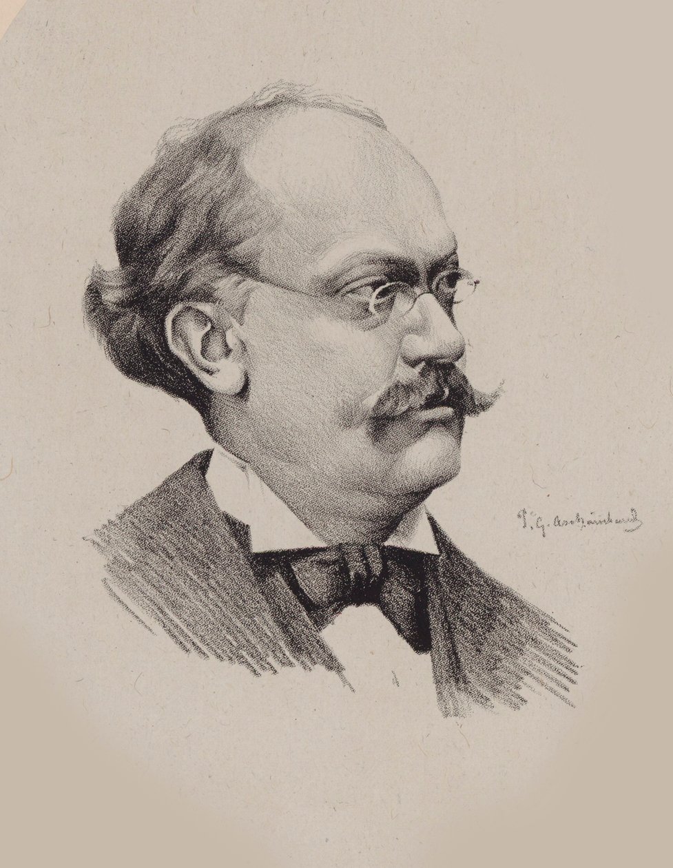 作曲家シャルル・ルコックの肖像 1832-1918. 作： PG Archainbaud