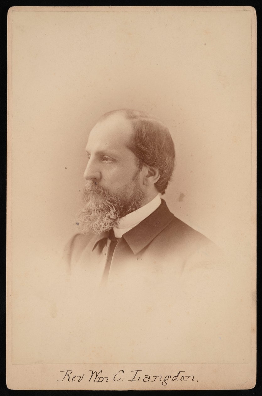 ウィリアム・チャウンシー・ラングドン牧師の肖像、1831～1895年、1881年頃。 作： パックブラザーズ