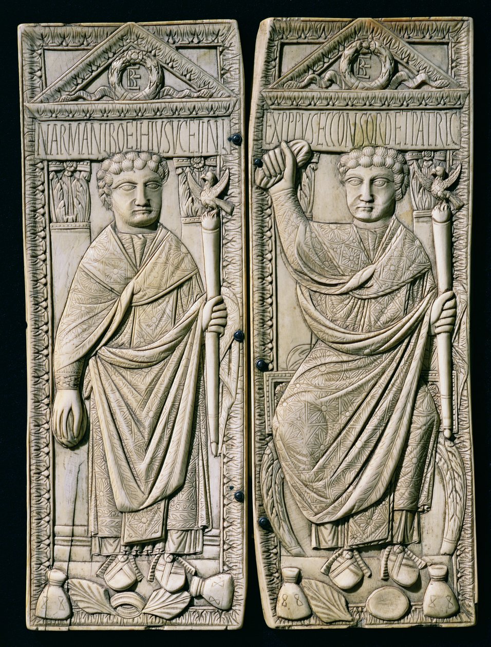 Boethius（480-524）の二等書記官、西暦487年の領事 作： パレオクリスチャン