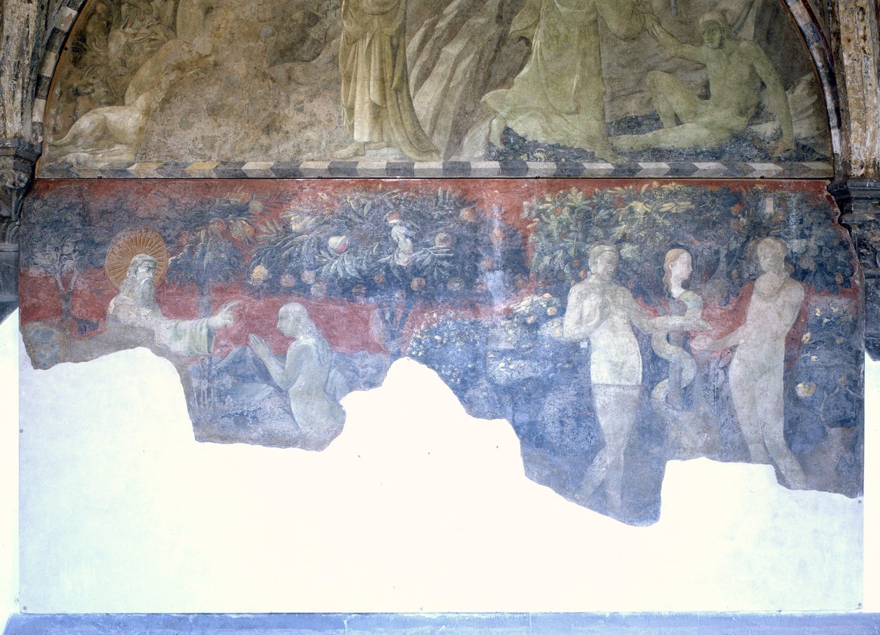 アダムとイブ、c.1424-25 作： パオロ・ウチェッロ
