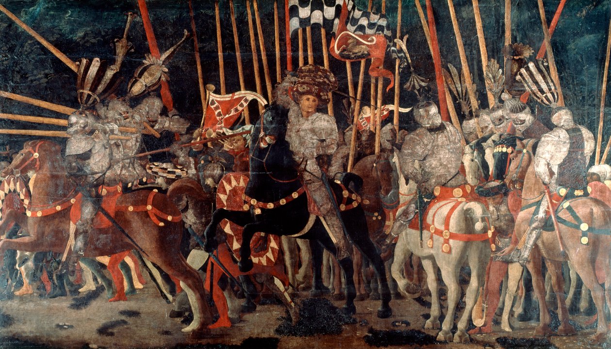 サンロマーノの戦い、1432年c1435-1440 作： パオロ・ウチェッロ