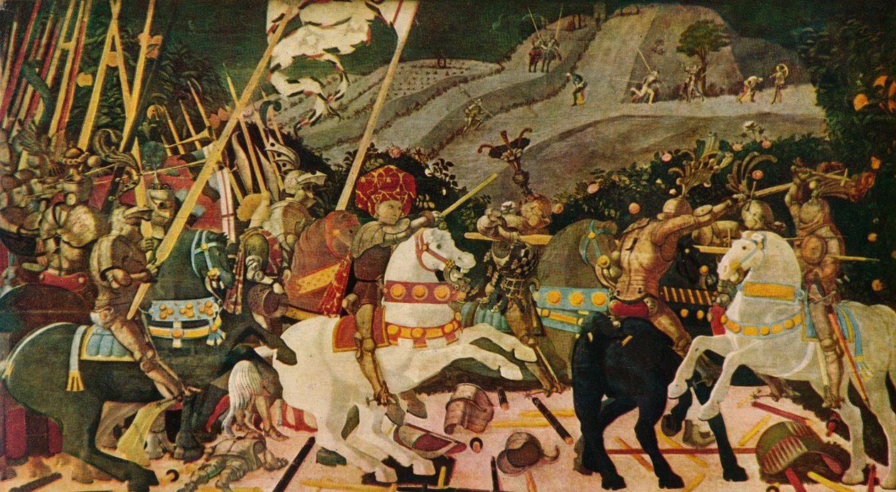 サンロマーノの戦い、1438年、1909年 作： パオロ・ウチェッロ