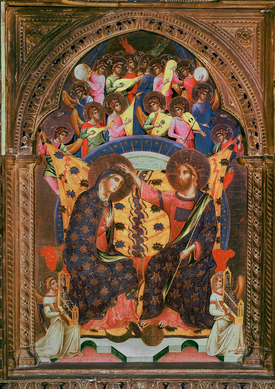 聖母の戴冠式 パオロ・ヴェネチアーノ（1320-1362年活躍）の絵画 ヴェネツィア、アカデミア美術館蔵 作： パオロ・ヴェネツィアーノ