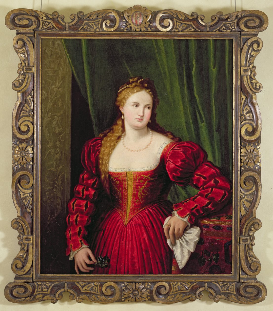 1530-35年、パルマヴェッキオの娘、ヴィオランテの肖像 作： パリ・ボルドーネ