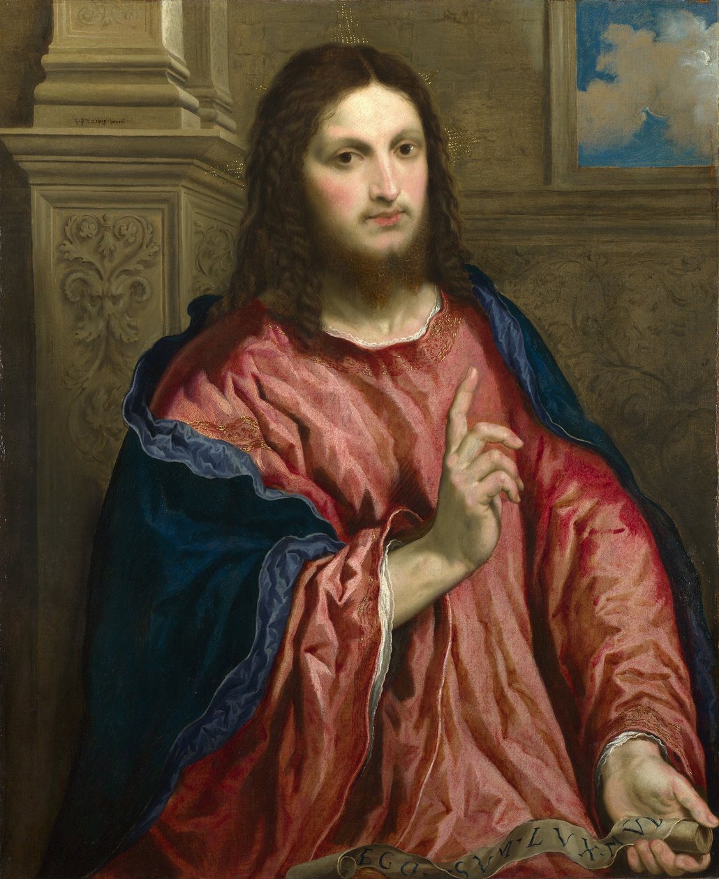 世界の光としてのキリストc。 1550 作： パリ・ボルドーネ