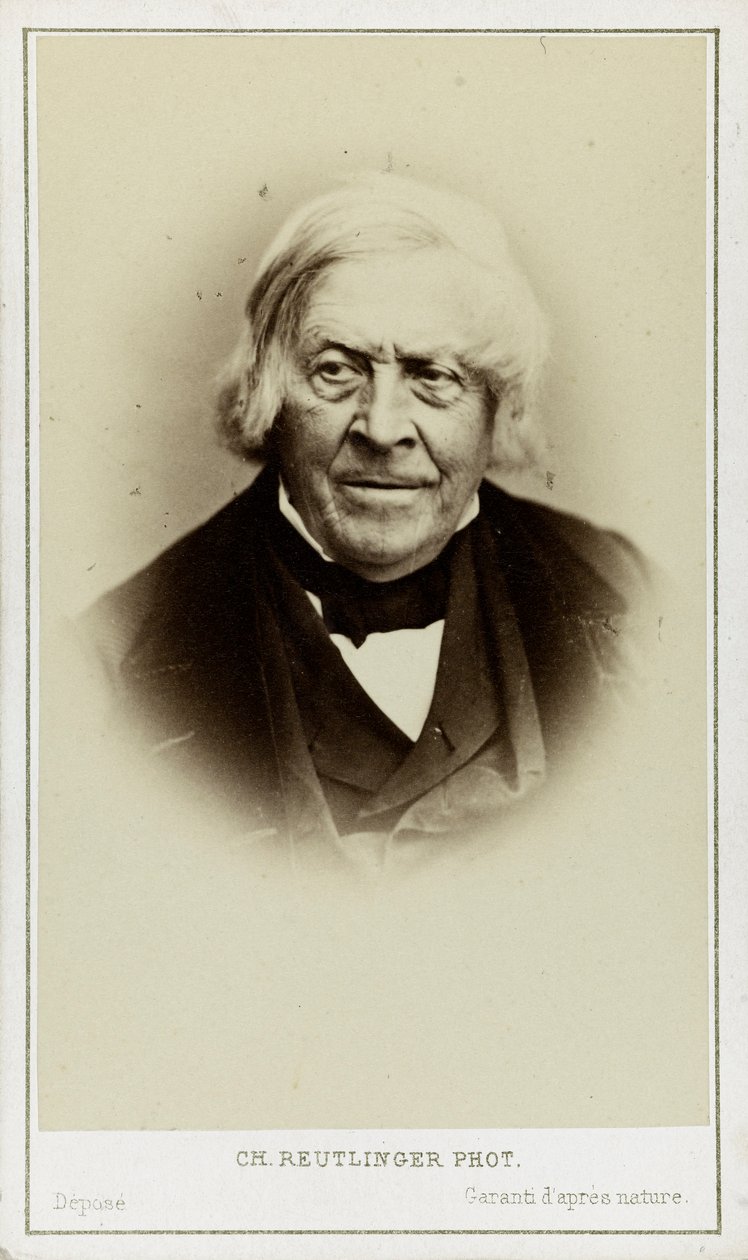 ジュール・ミシュレの肖像 1798-1874年、c. 1870年。 作： パリ。写真スタジオロイトリンガー