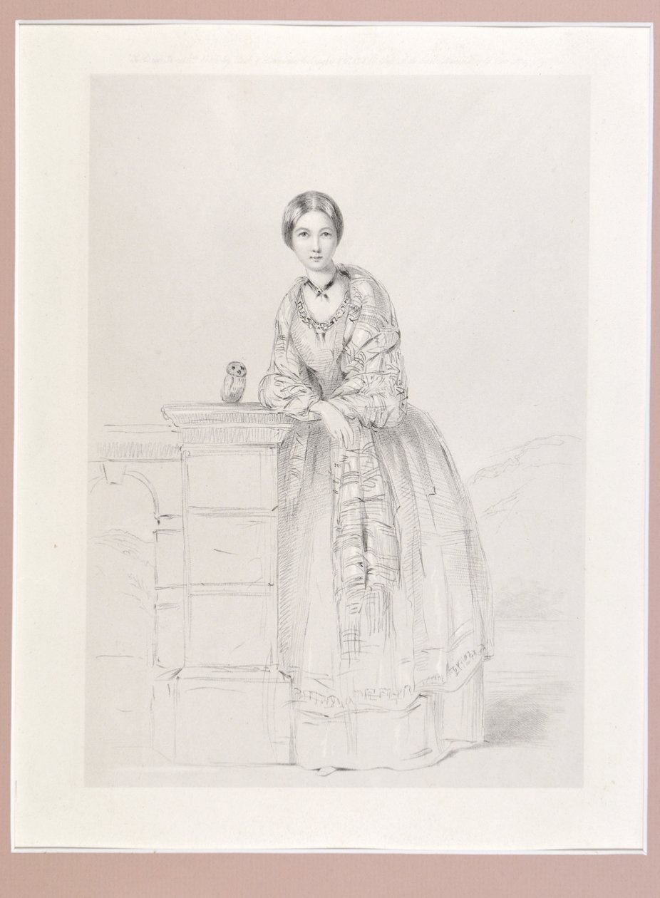 アテナとフクロウ、パブのフローレンスナイチンゲール。 P. und D. Colnaghi、1855 作： パルテノペナイチンゲール
