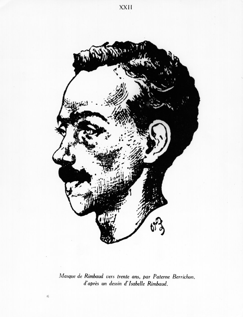 1891年以降にイザベルランボー（b.1860）が描いた後に描かれたアーサーランボー（1854-91）の肖像 作： パテルヌ・ベリション