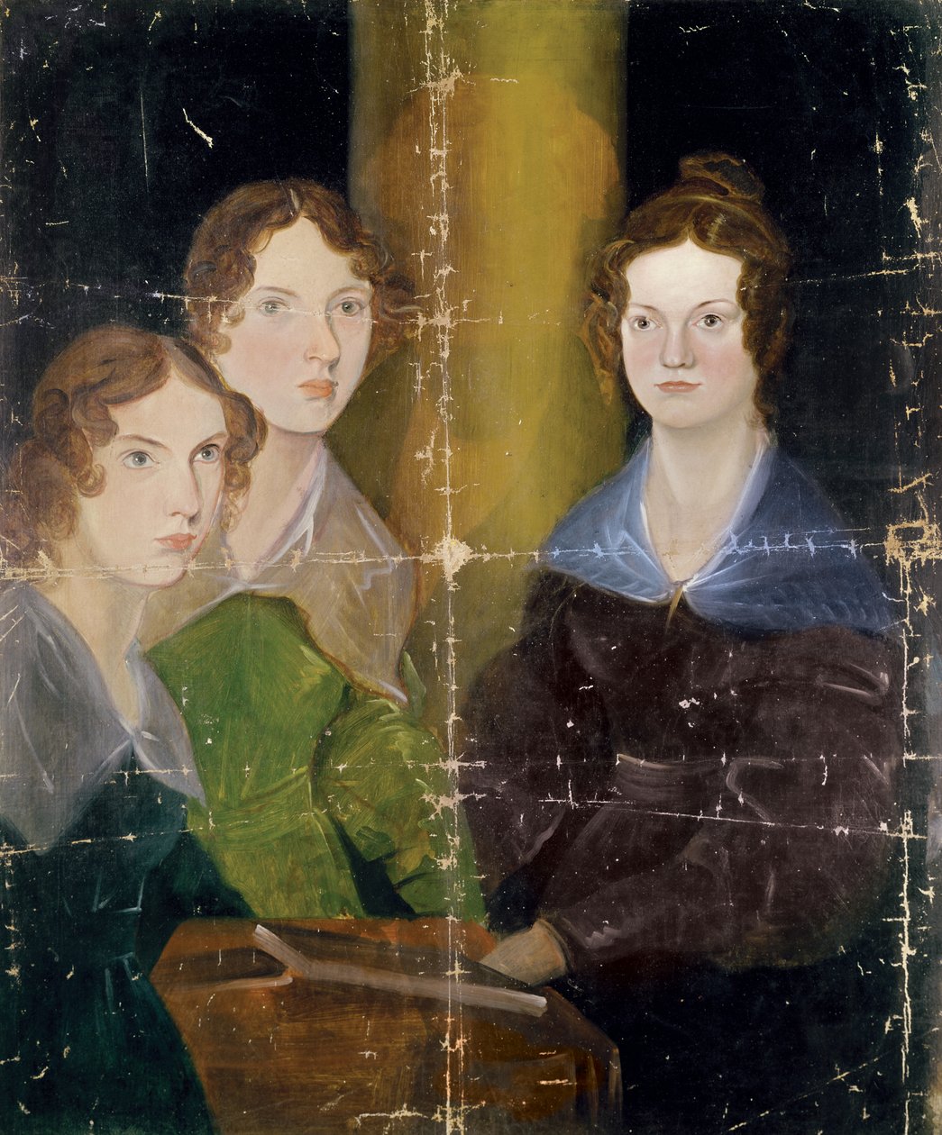 ブロンテ姉妹の肖像、c.1834 作： パトリック・ブランウェル・ブロンテ