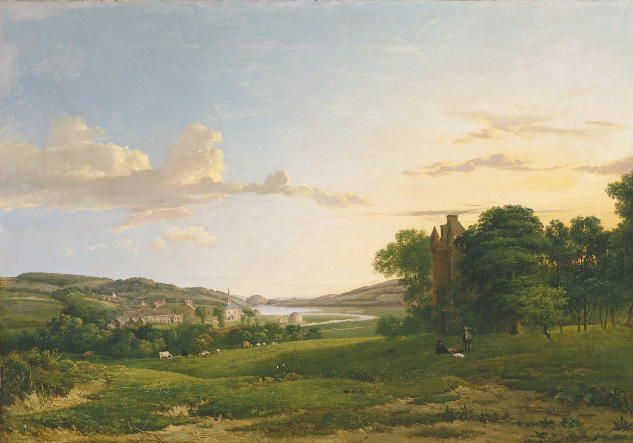 セスフォードとキャバトンの村、ロックスバラシャーの遠景1813 作： パトリック・ナスミス