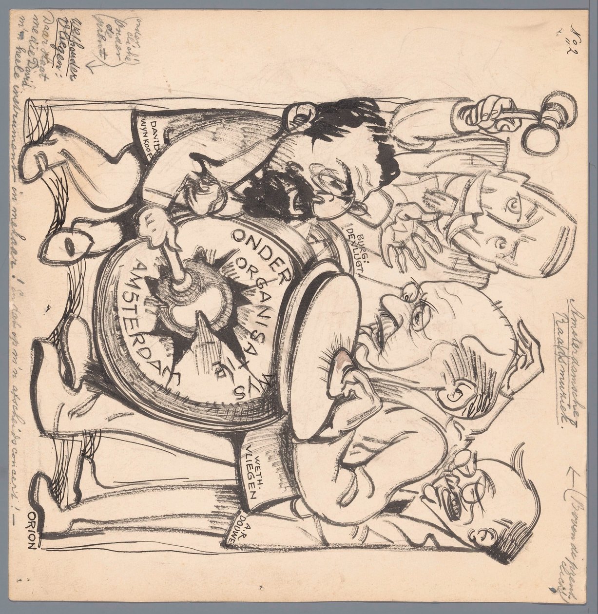 アムステルダム市会議員 Amsterdamsche Raa(d)smuziek (オブジェクトのタイトル) 作： Patricq Kroon（アーティストによる署名）