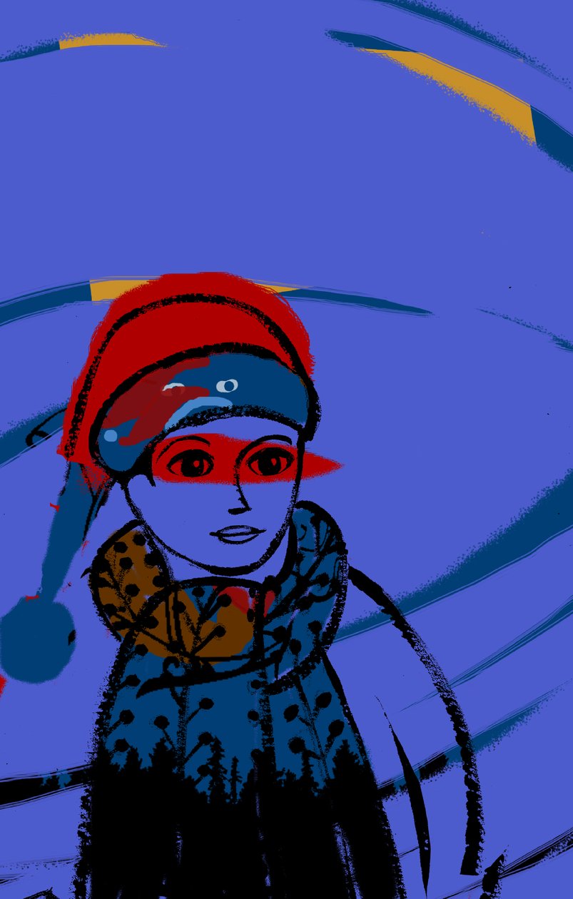 Lo sguardo, 2019（デジタル、アクリル） 作： パトリツィア ラ ポルタ