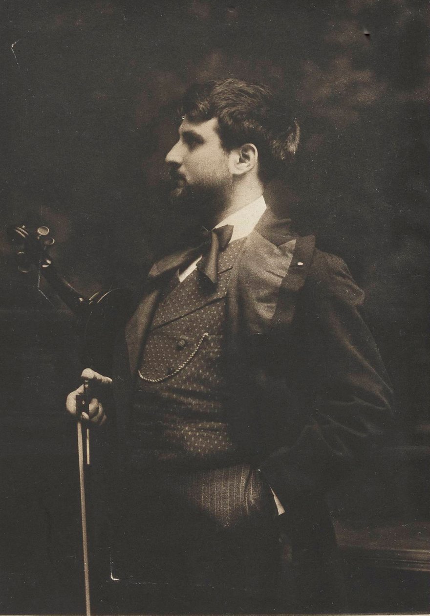 ヴァイオリニストで作曲家のJoan Manén y Planas 1883-1971年の肖像画、1910年頃。 作： ポー・オードゥアール