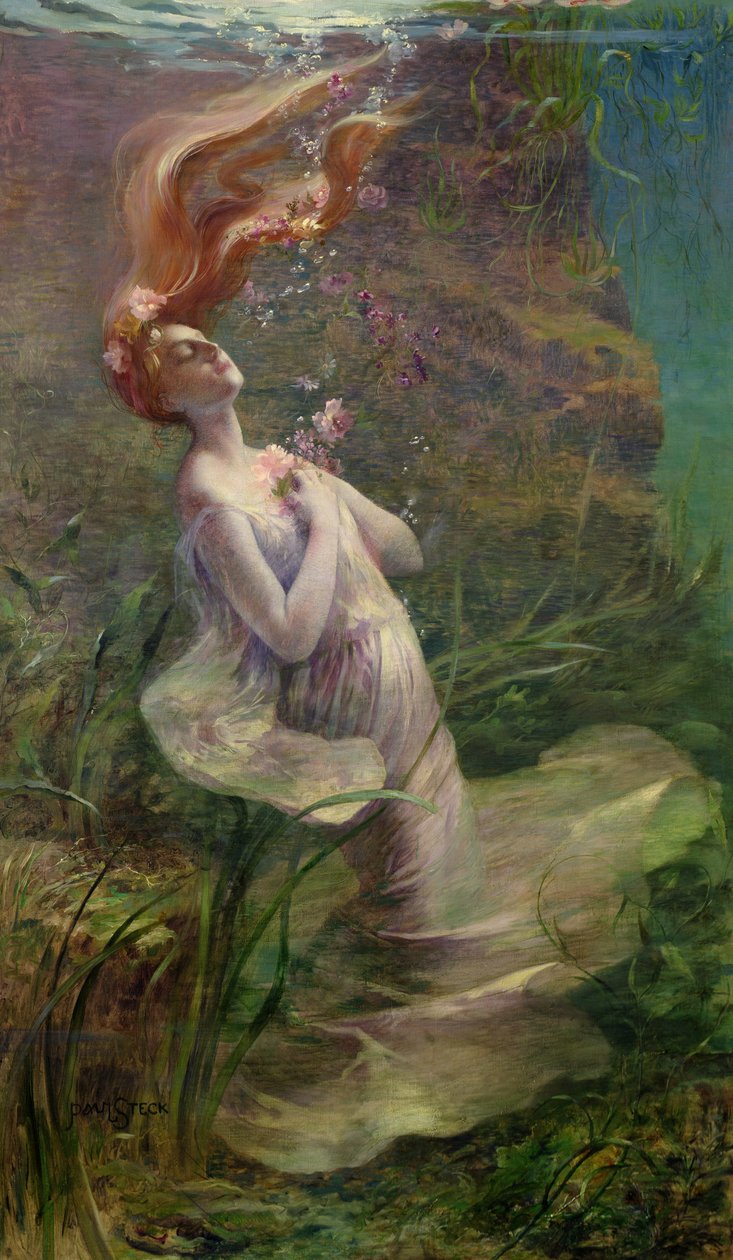 オフィーリア溺死、1895 作： ポール・アルバート・ステック