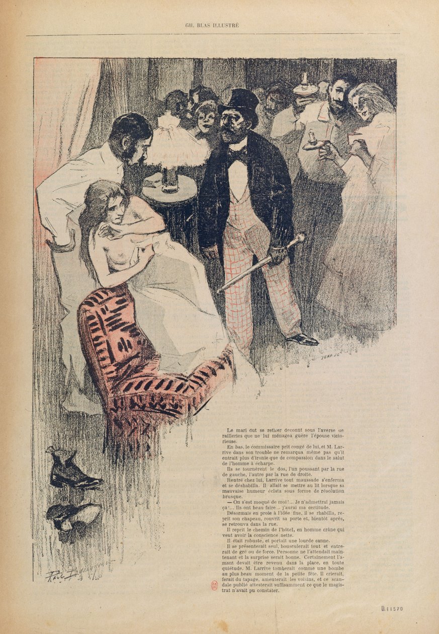 「ギル・ブラス」のイラスト、1895 作： ポール・バルリアウ