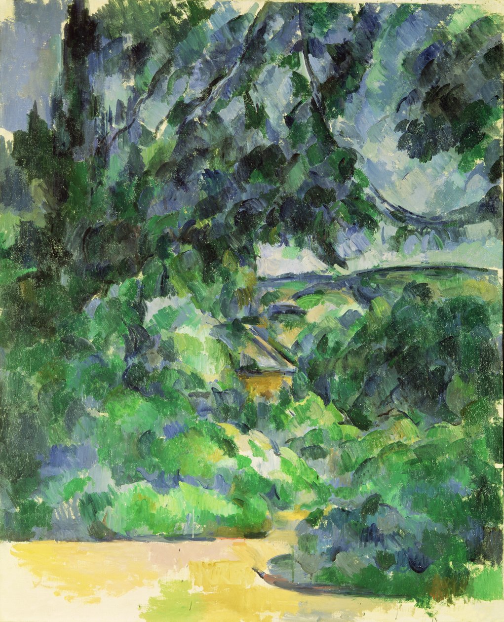 青い風景、1903年頃 作： ポール・セザンヌ