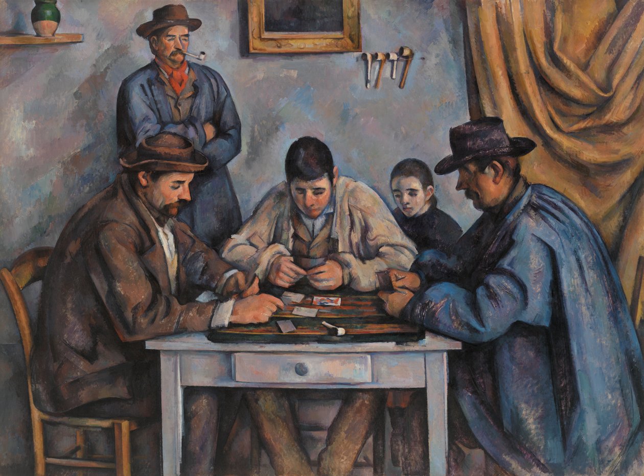 カードプレイヤー、1890-92 作： ポール・セザンヌ
