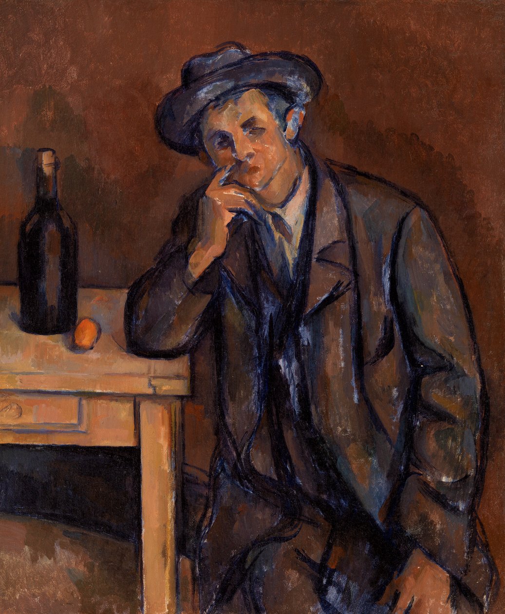 酒飲み、1891 作： ポール・セザンヌ