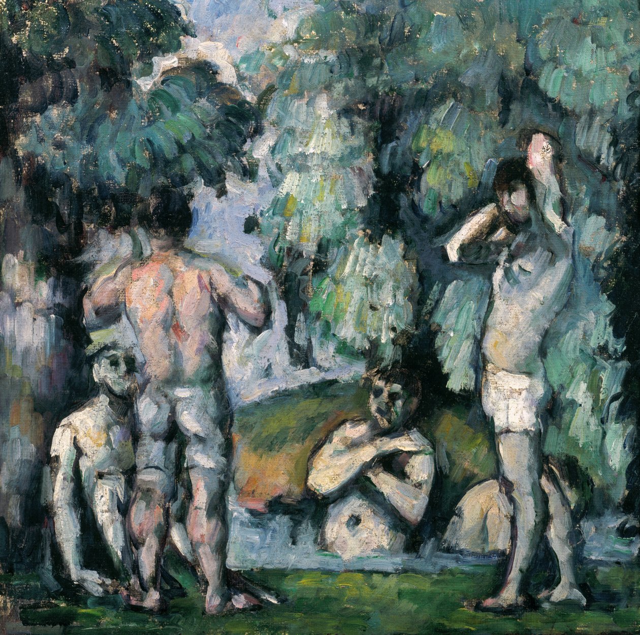 5人の入浴者、1875-77年 作： ポール・セザンヌ