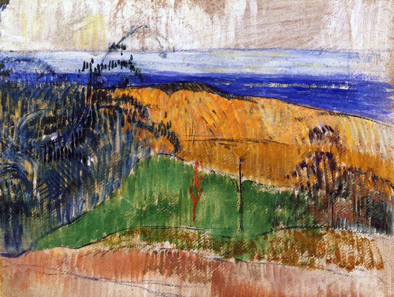 Bellangenayのビーチ、1889年 作： ポール・ゴーギャン