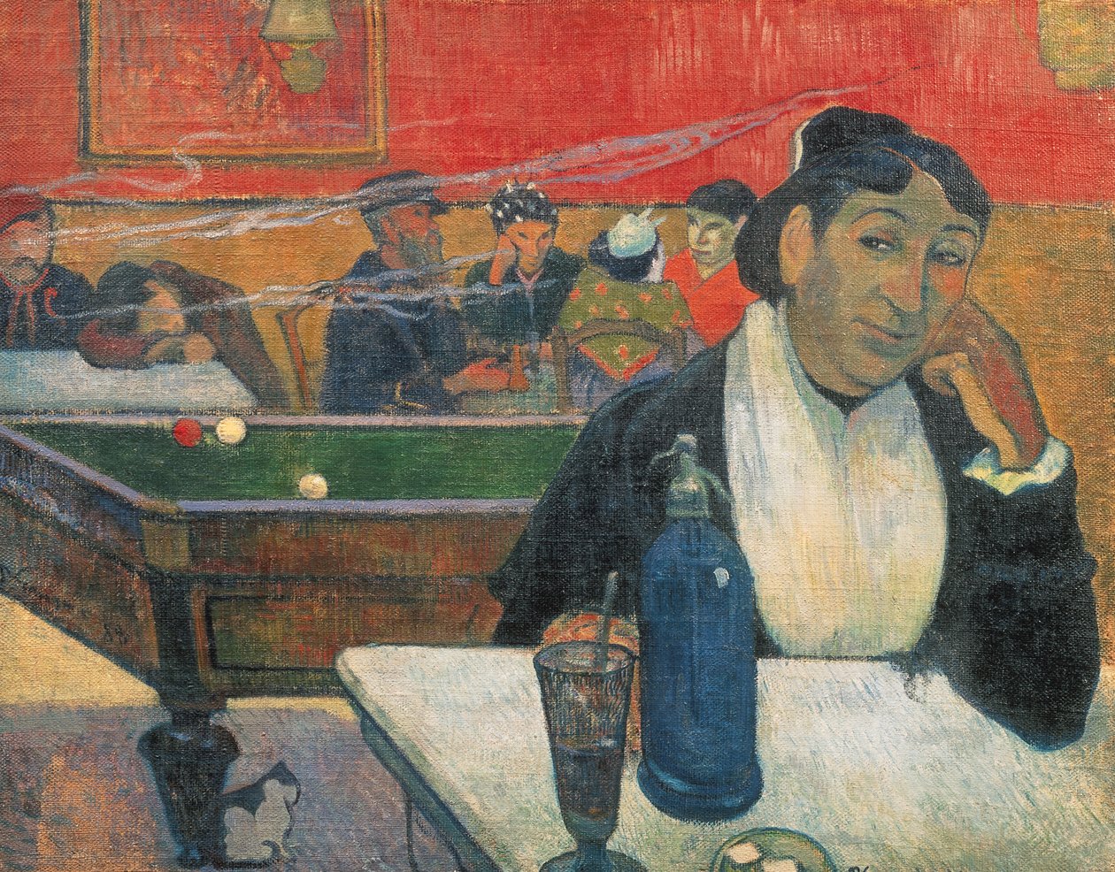 アルルのカフェ、1888 作： ポール・ゴーギャン