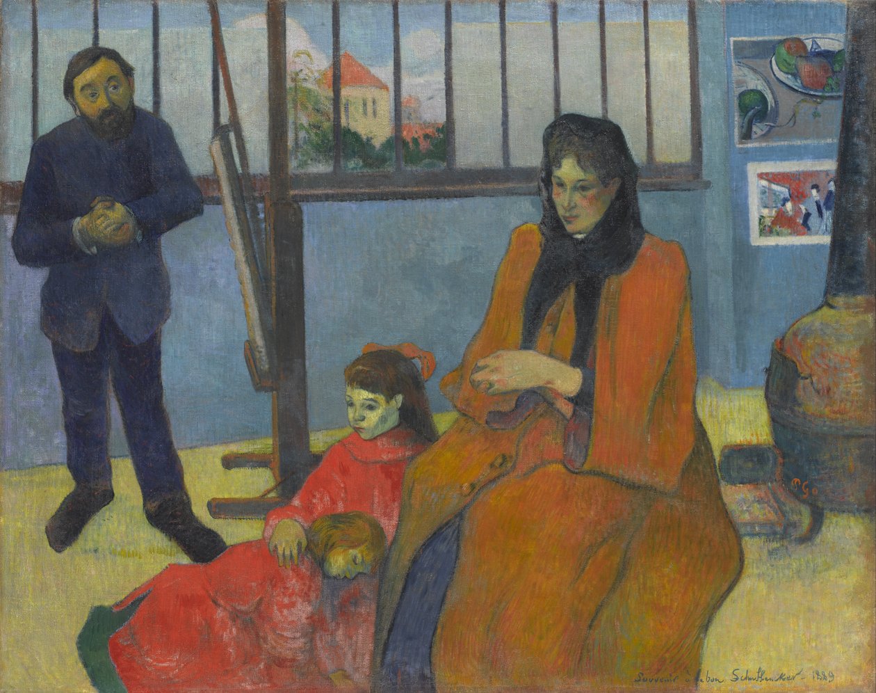 フランス語：Latelier de Schuffenecker、またはLa famille SchuffeneckerSchuffeneckers Studio 作： ポール・ゴーギャン