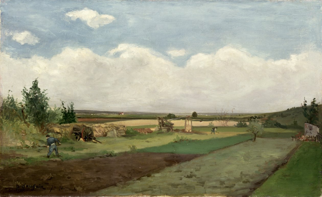風景、1873 作： ポール・ゴーギャン