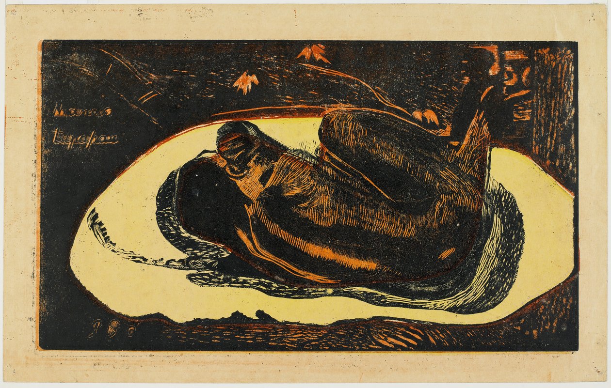 目的、1894年（木版画） 作： ポール・ゴーギャン