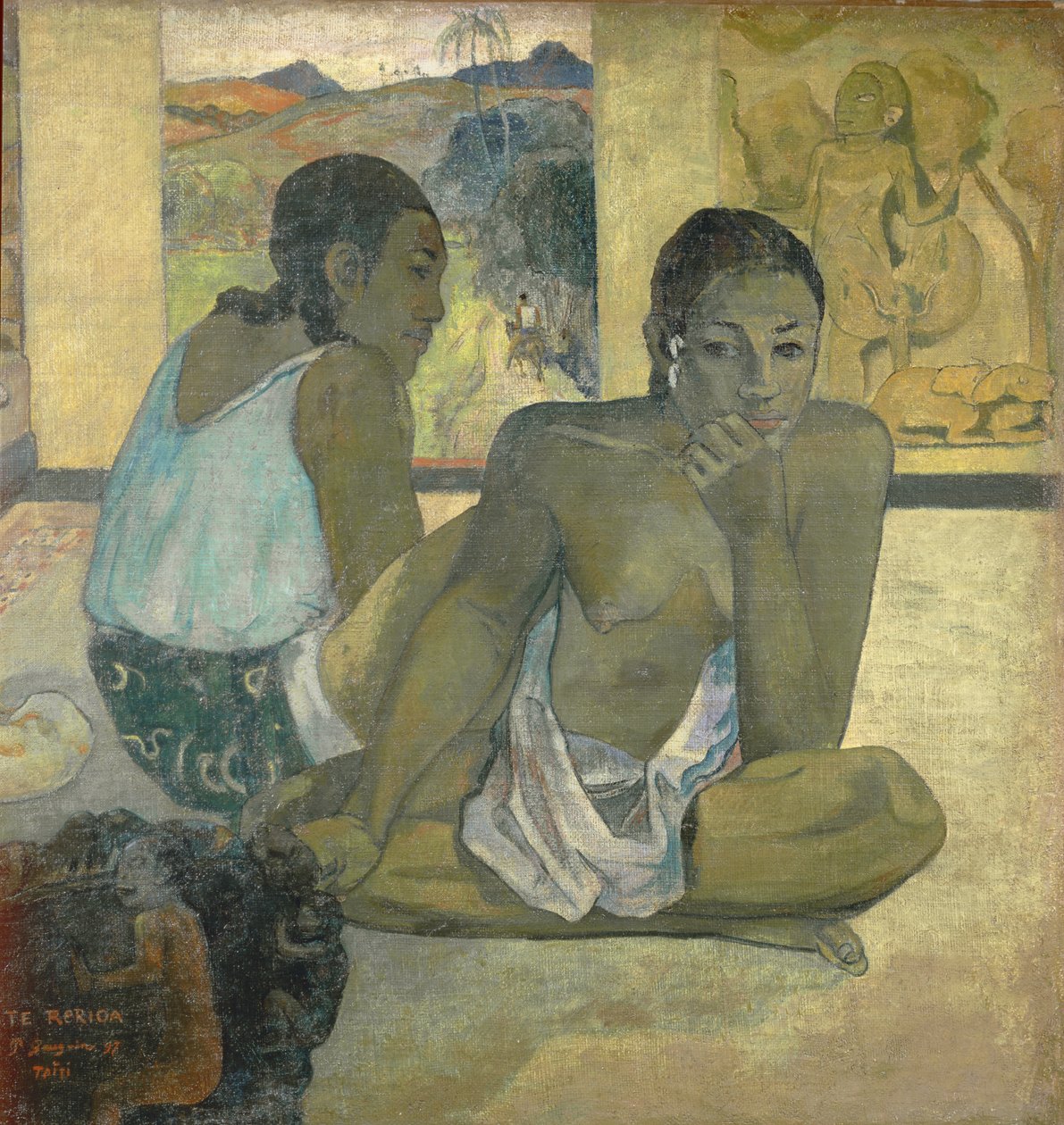 Te Rerioa（Day Dreaming）、1897（65740の詳細） 作： ポール・ゴーギャン