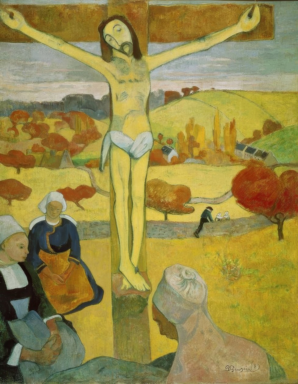 イエローキリスト-1889-92×73 cm-キャンバスに油彩。アーティスト：PAUL GAUGUIN。別名：CRISTO AMARILLO。場所：ニューヨーク州オールブライトノックス博物館 作： ポール・ゴーギャン