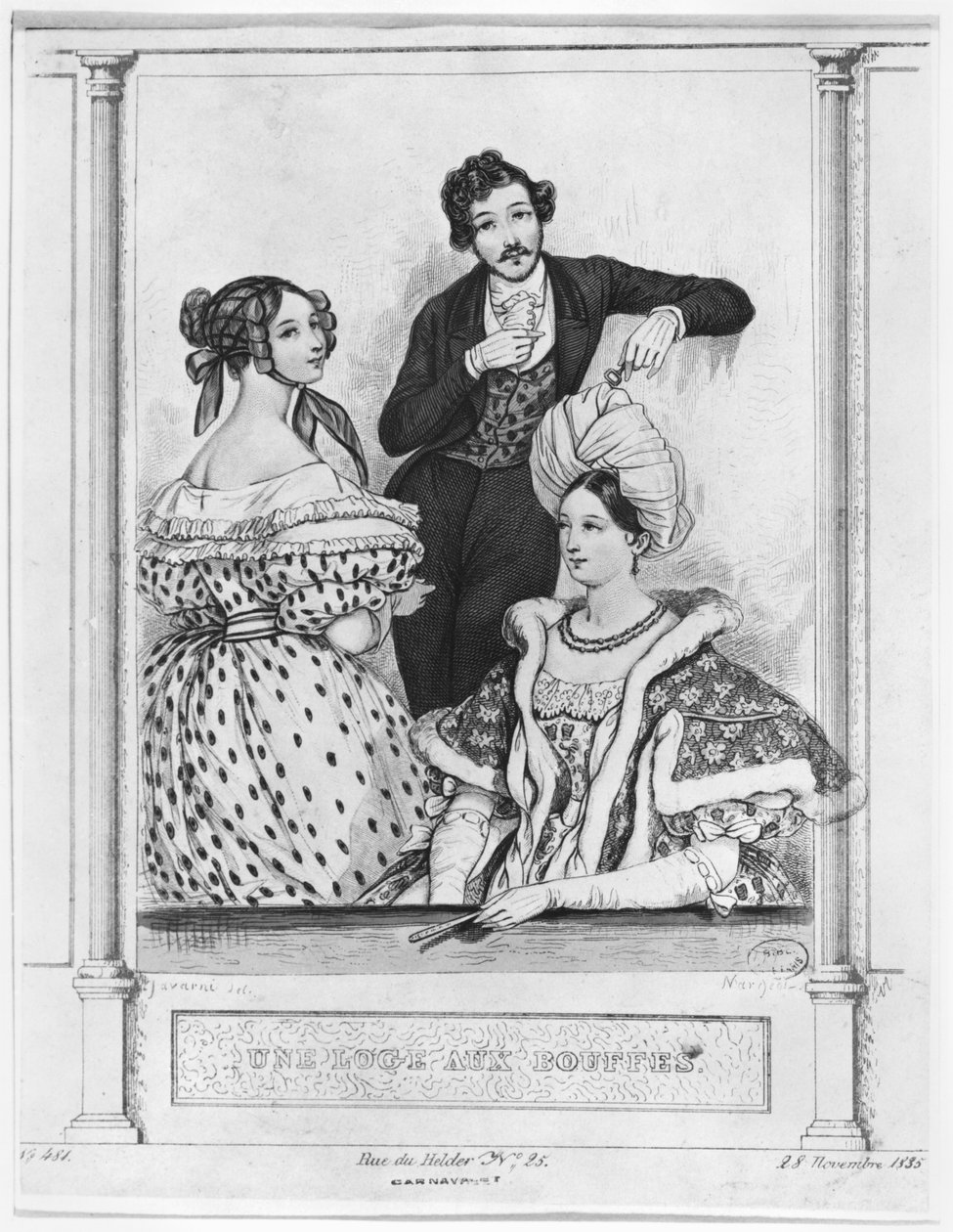 ジャンデニスナルジョー（b.1795）によって刻まれたブッフェの劇場ボックス（b.1795）1835年11月28日 作： ポール・ガヴァルニ
